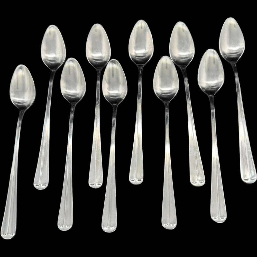 International‎ Silver Stainless Steel Cape Cod Iced Tea Spoons 10 Long Handle